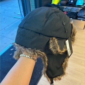 Mercedes benz trapper hat fuzzy winter ear fluffy snow ski hat